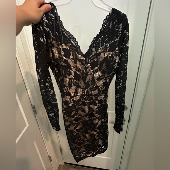 B Darlin Black Lace Dress - Picture 1 of 5